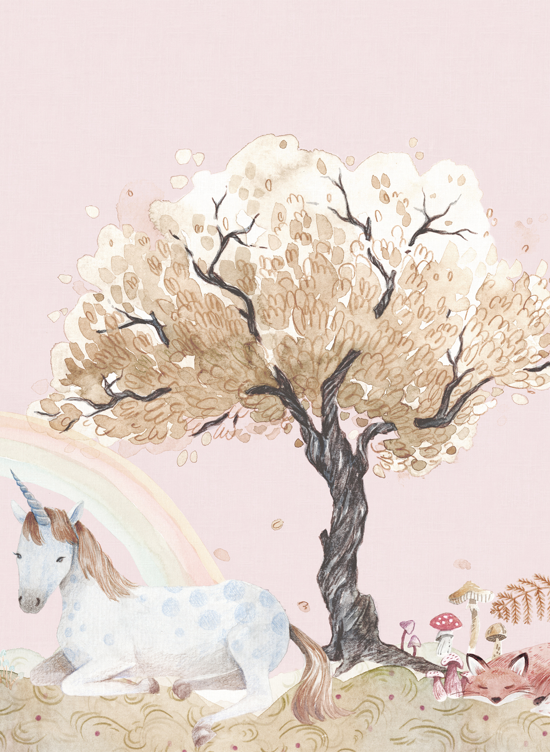 Wandbild Unicorn Dream - Bubblegum