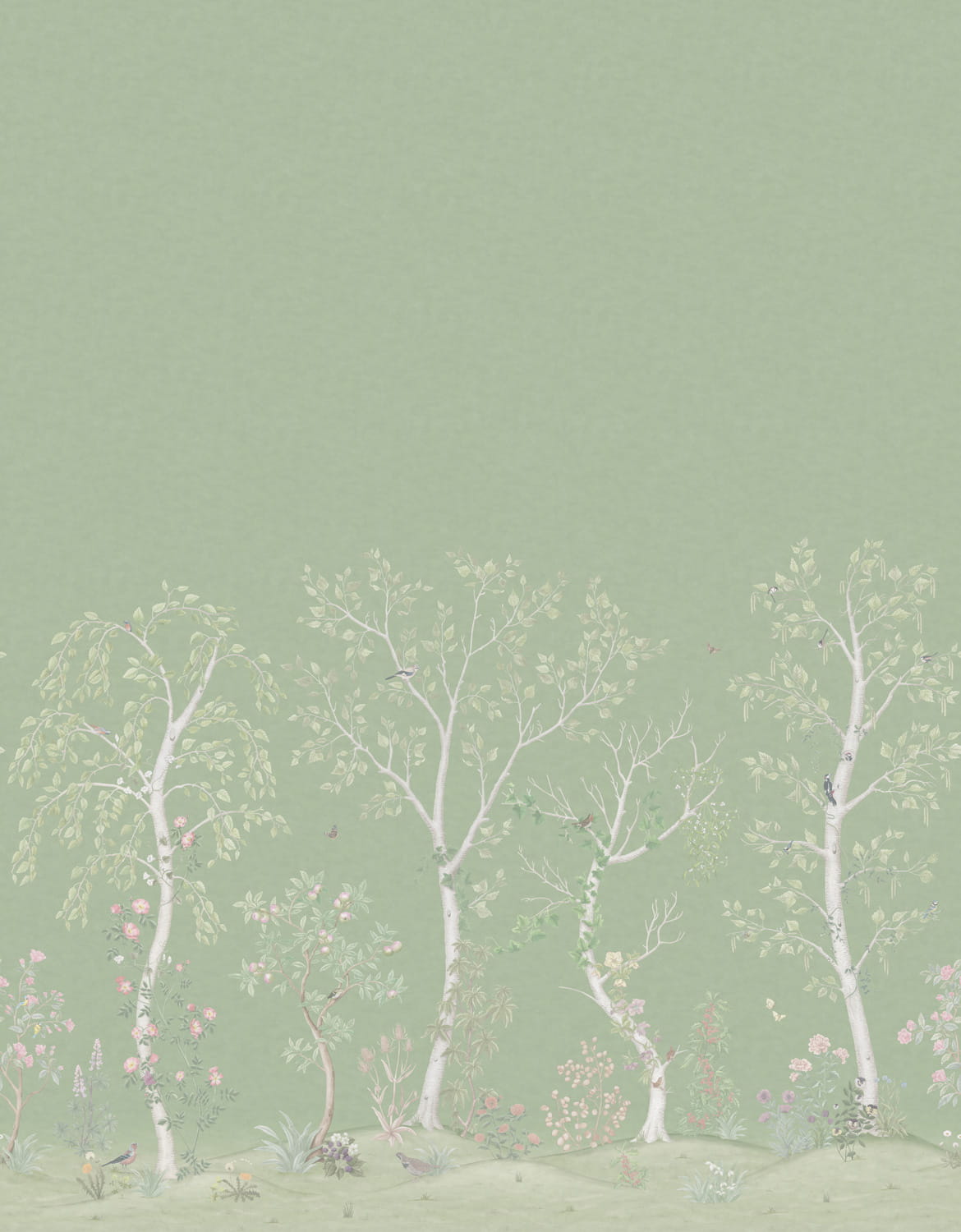 Wandbild Seasonal Woods Silk - Jade Silk
