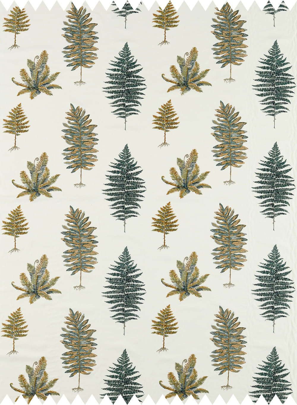 Tessuto Fernery Embroidery - Forest Green