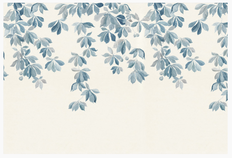 Wandbild Kastanjen - Soft Blue