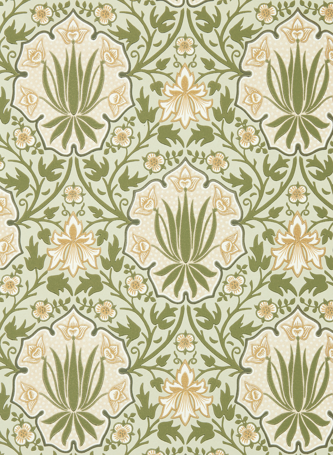 Tapete Iris & Rose - Bayleaf/ Weld