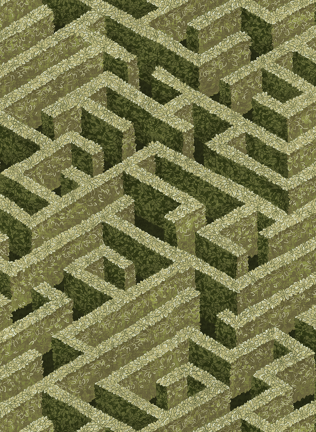 Tapete Labyrinth - Olive