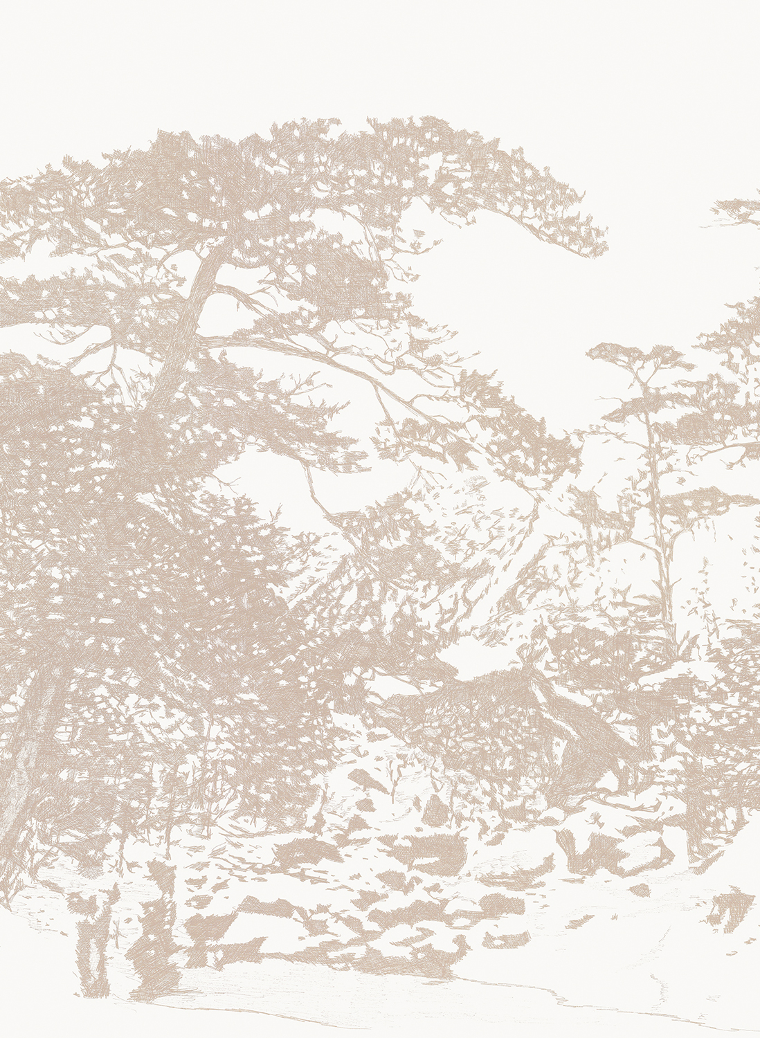 Wandbild Ginkesai - Ivory