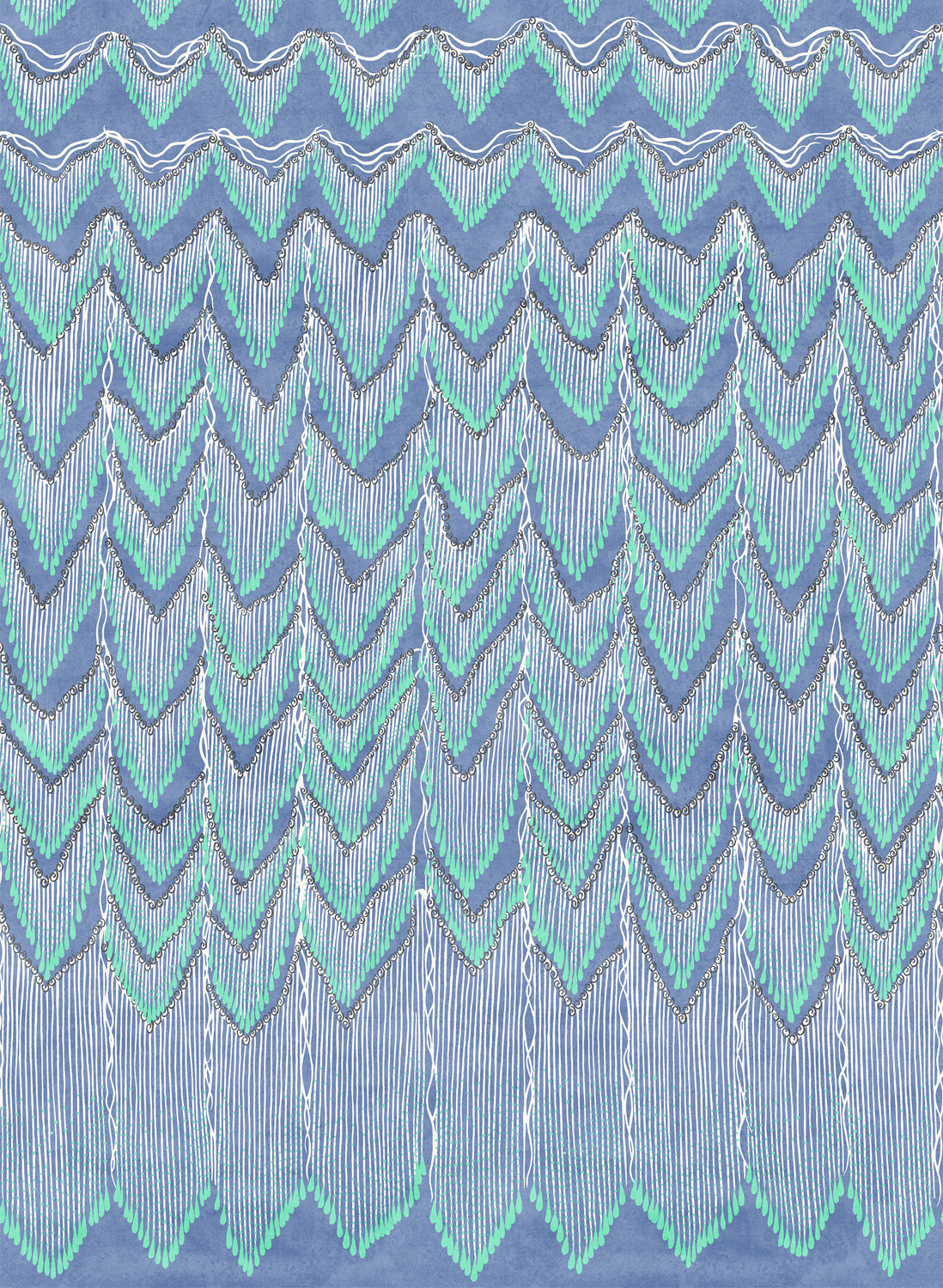 Wandbild Fringed Follies - Lagoon