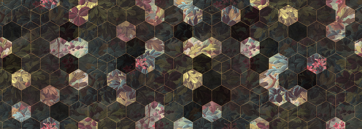 Wandbild Vinum Hexagon