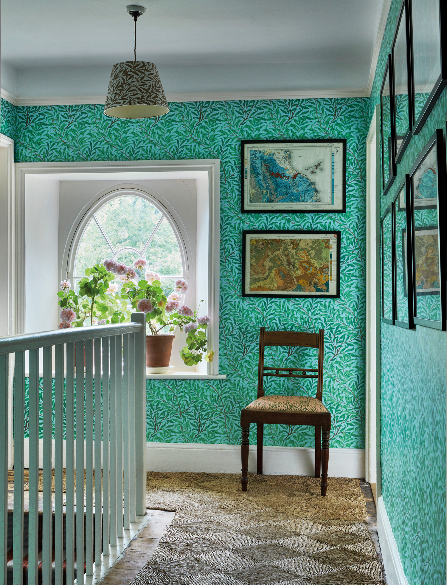 Tapete Willow Bough - Sky/ Leaf Green