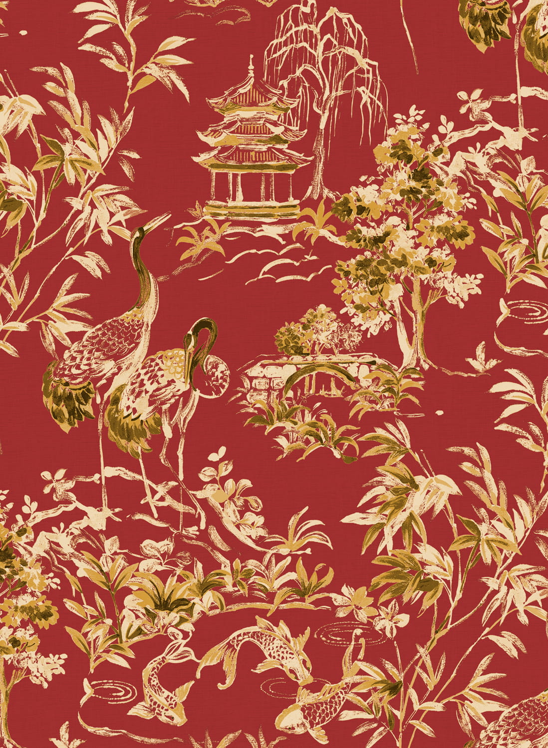 Tapete Ming Pagoda - Ruby