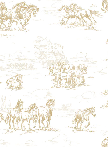 Tapete Horse Herd - Gold