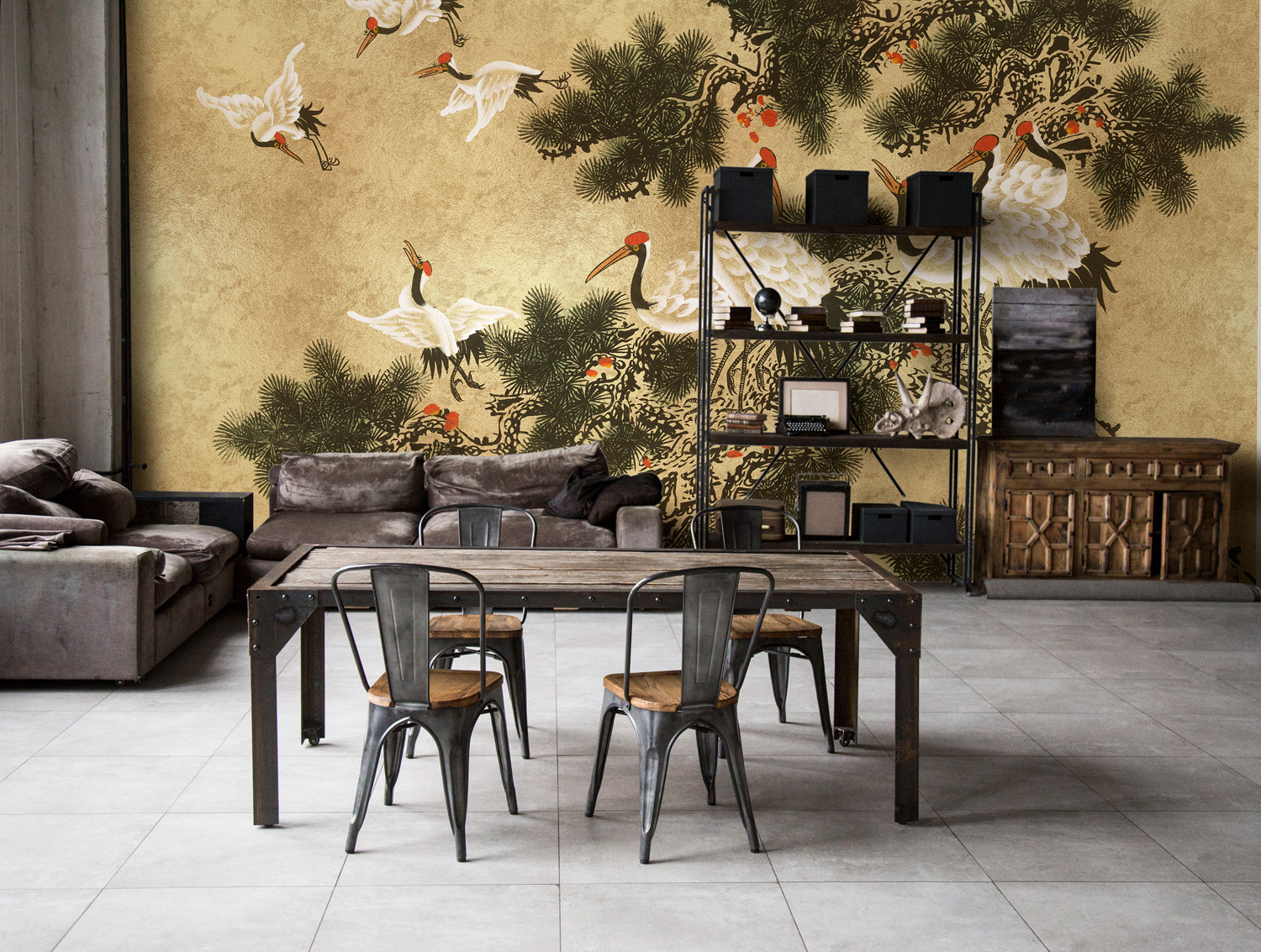Wandbild Ukiyo Metallics - Gold