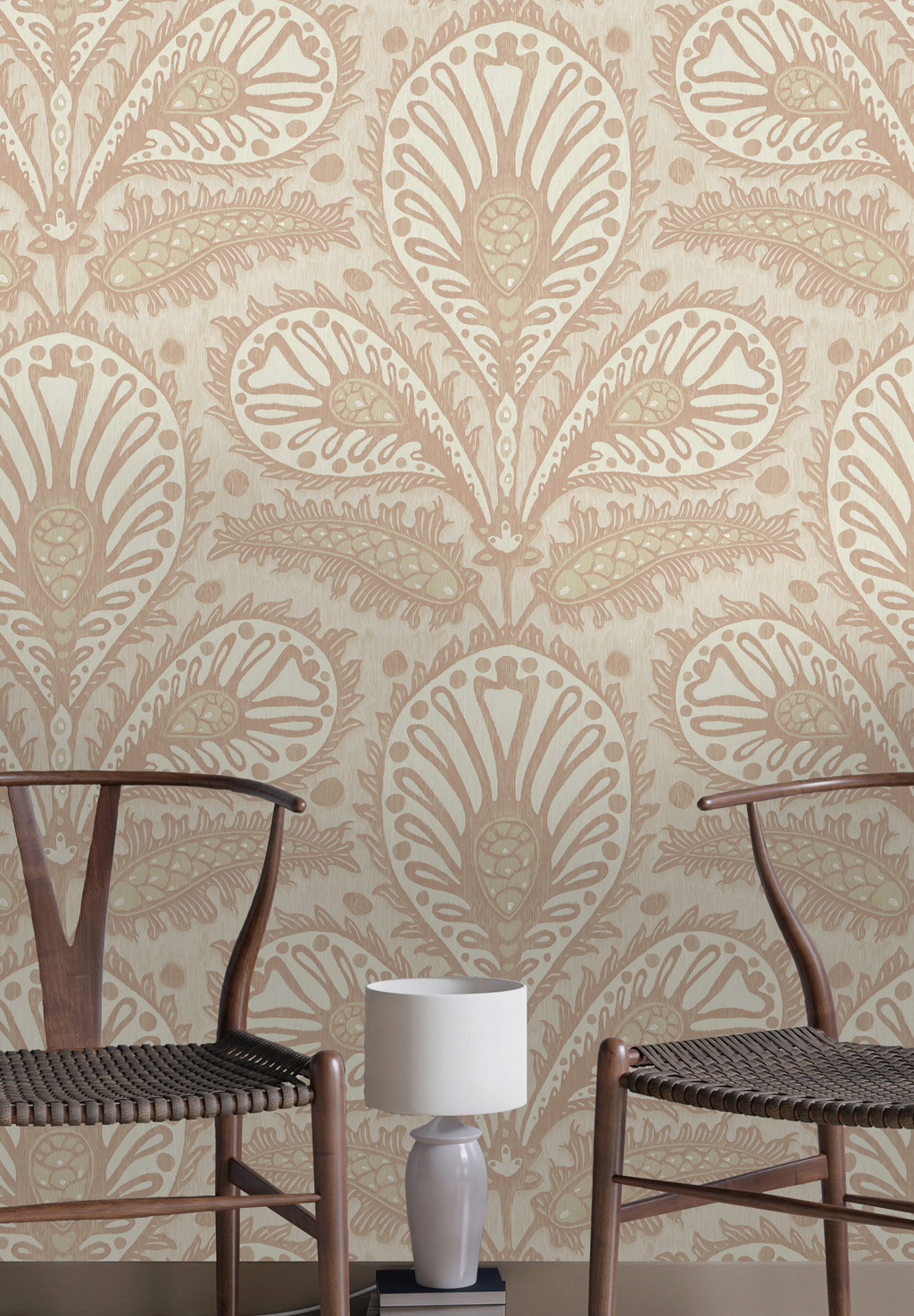 Tapete Ikat Clover - Plaster Pink