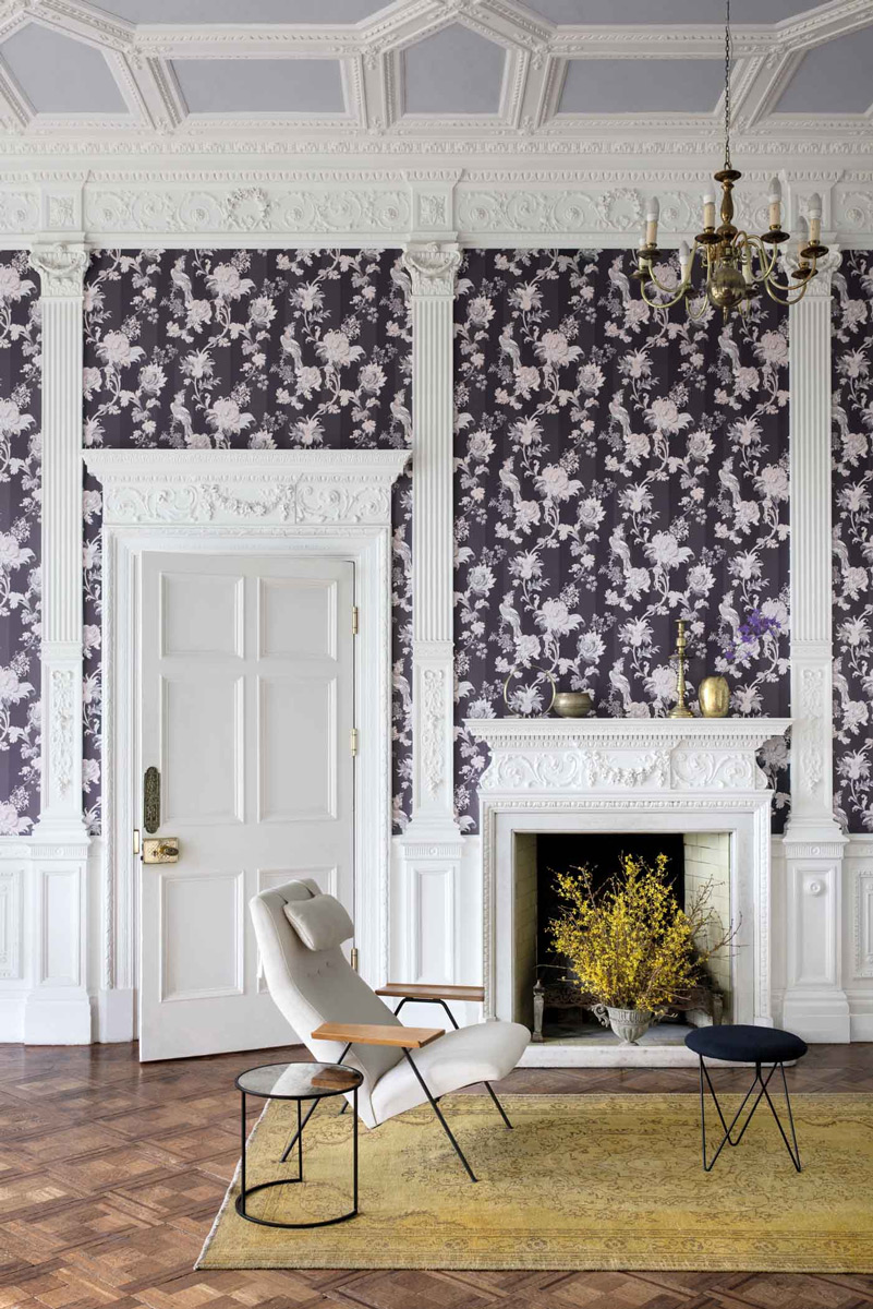 Tapete Zerzura - Slate Grey & Blush Pink
