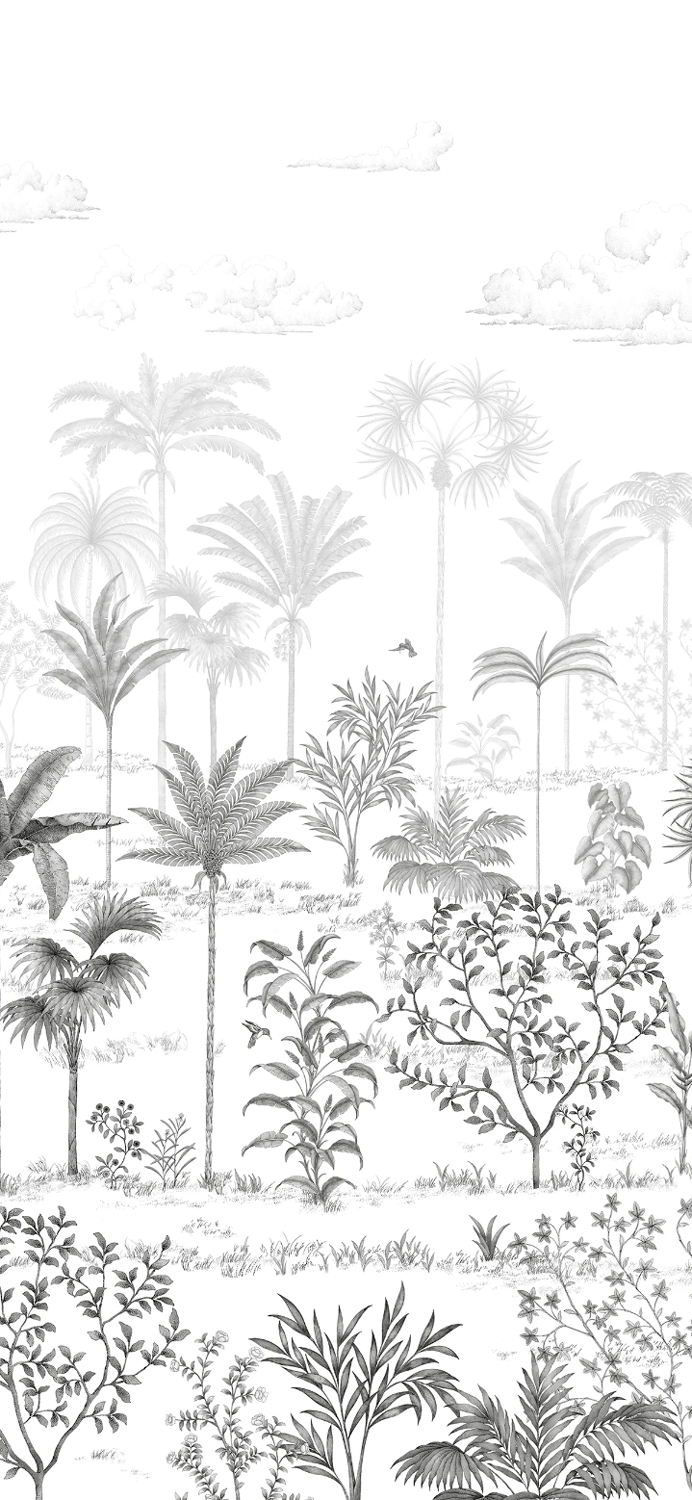 Wallpaper Sur la route de Samarcande - Gris Panel C