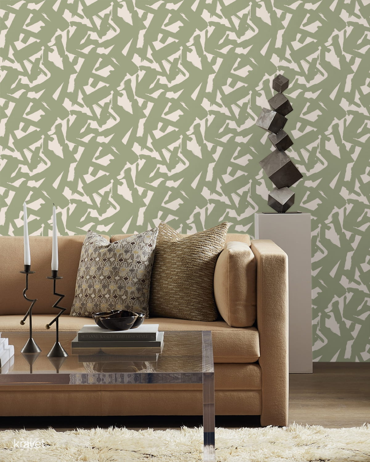 Tapete Bold Lines - Leaf