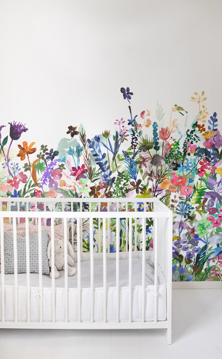 Wandbild May Meadow - bunt