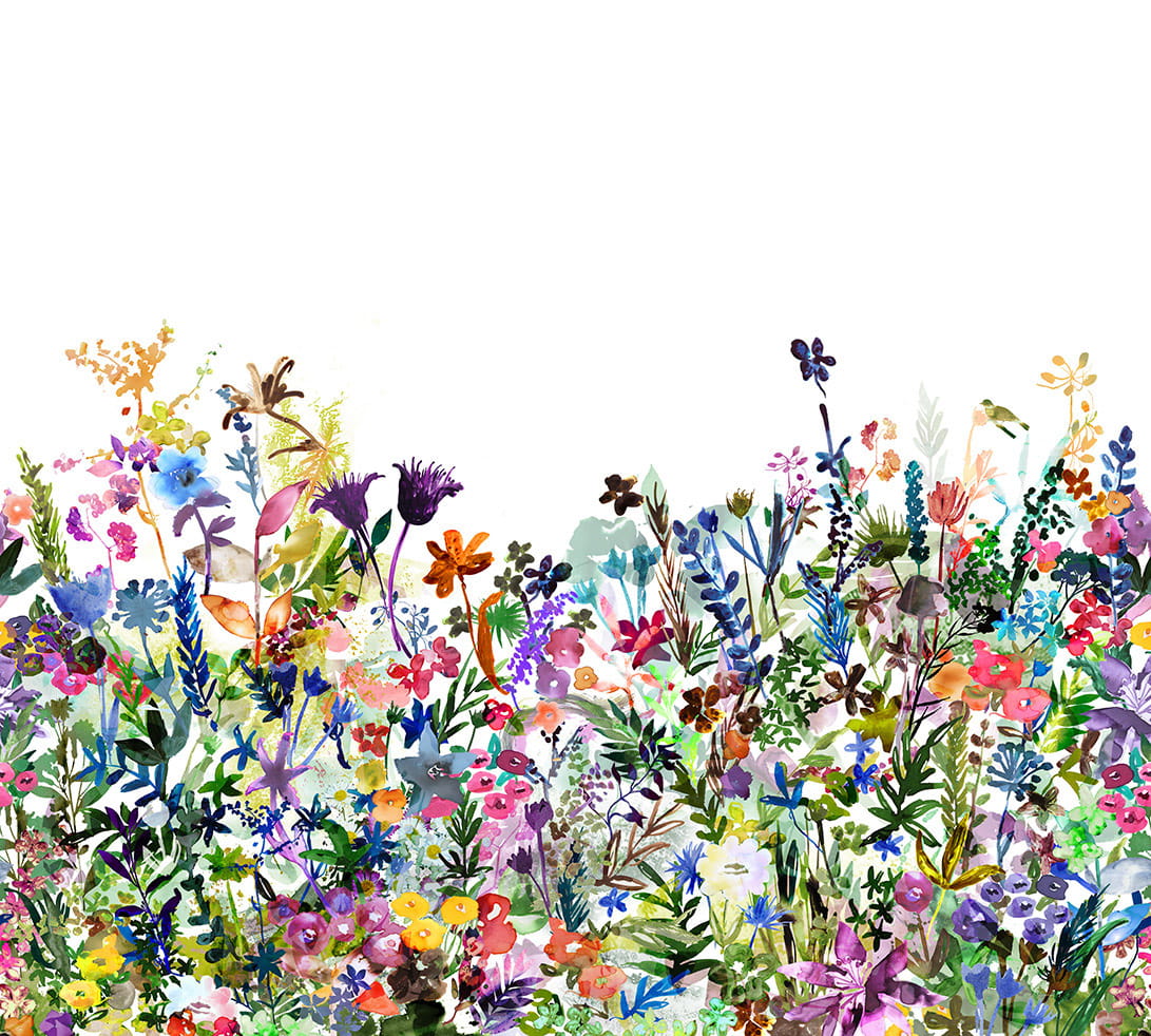 Wandbild May Meadow - bunt