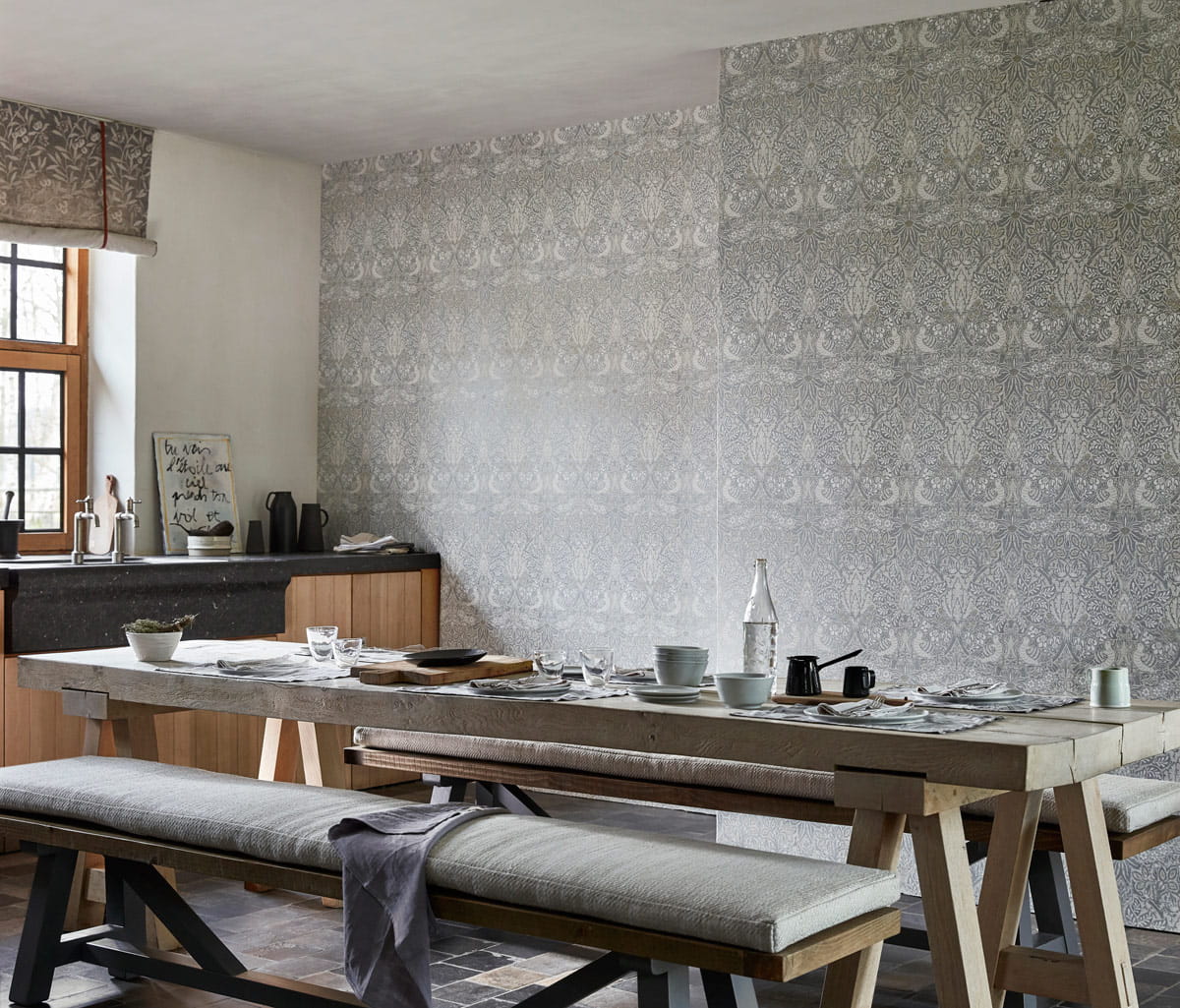Tapete Pure Dove & Rose - Cloud Grey