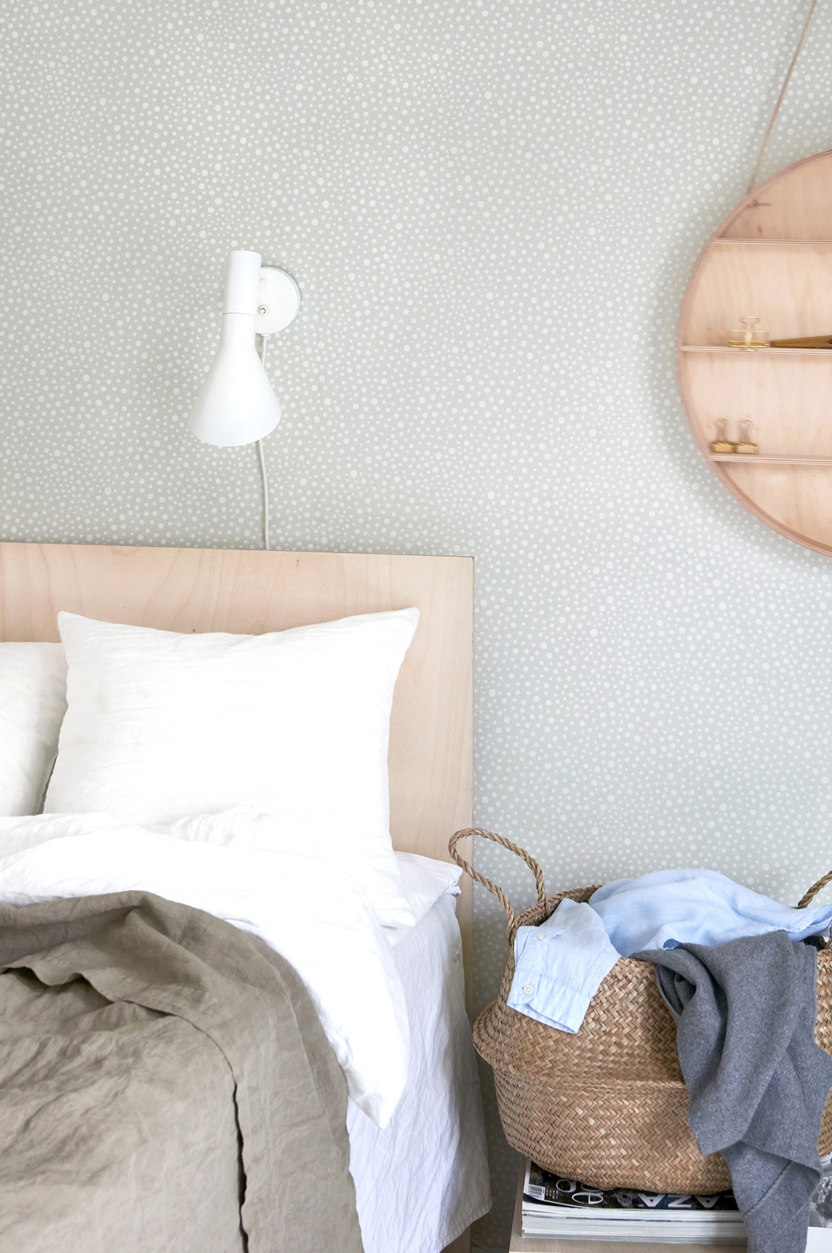 Tapete Dots - Lovely Grey/ Cream White
