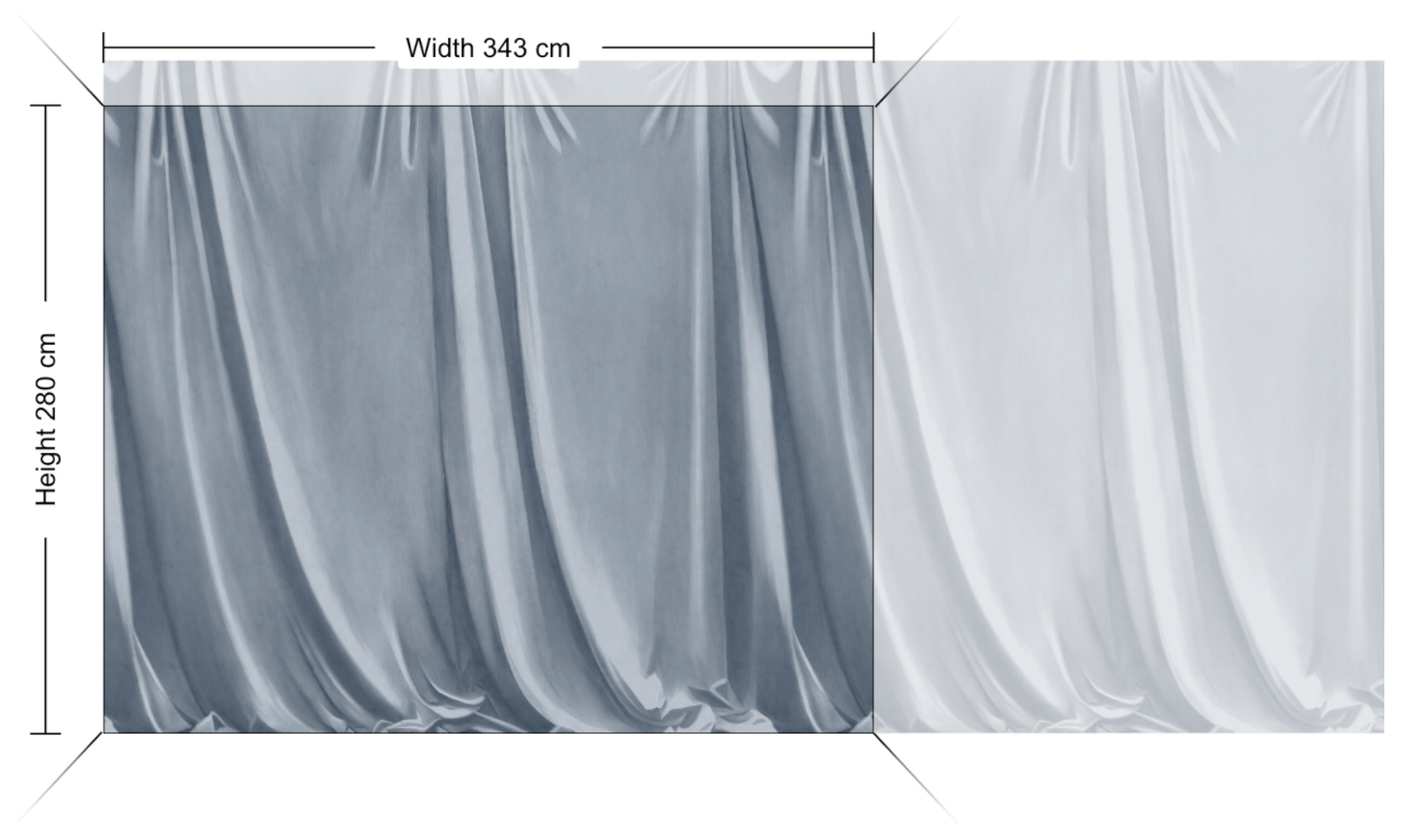 Carta da parati panoramica Drape - 9887W