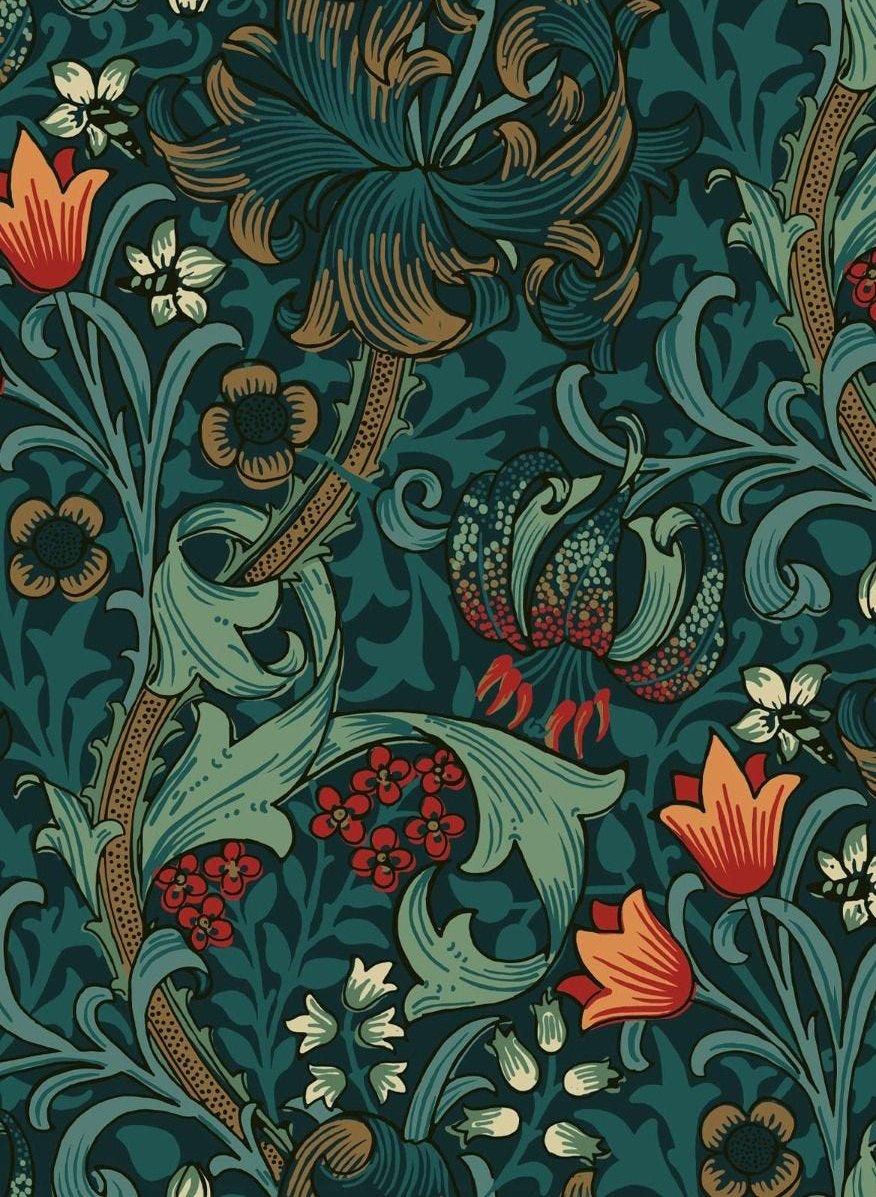 Tapete Golden Lily - Midnight