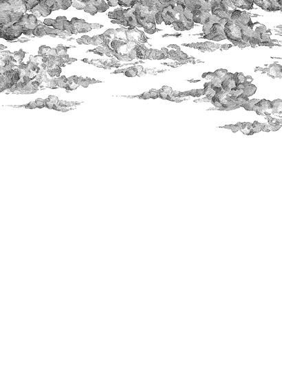 Wandbild Cotton Skies - Black