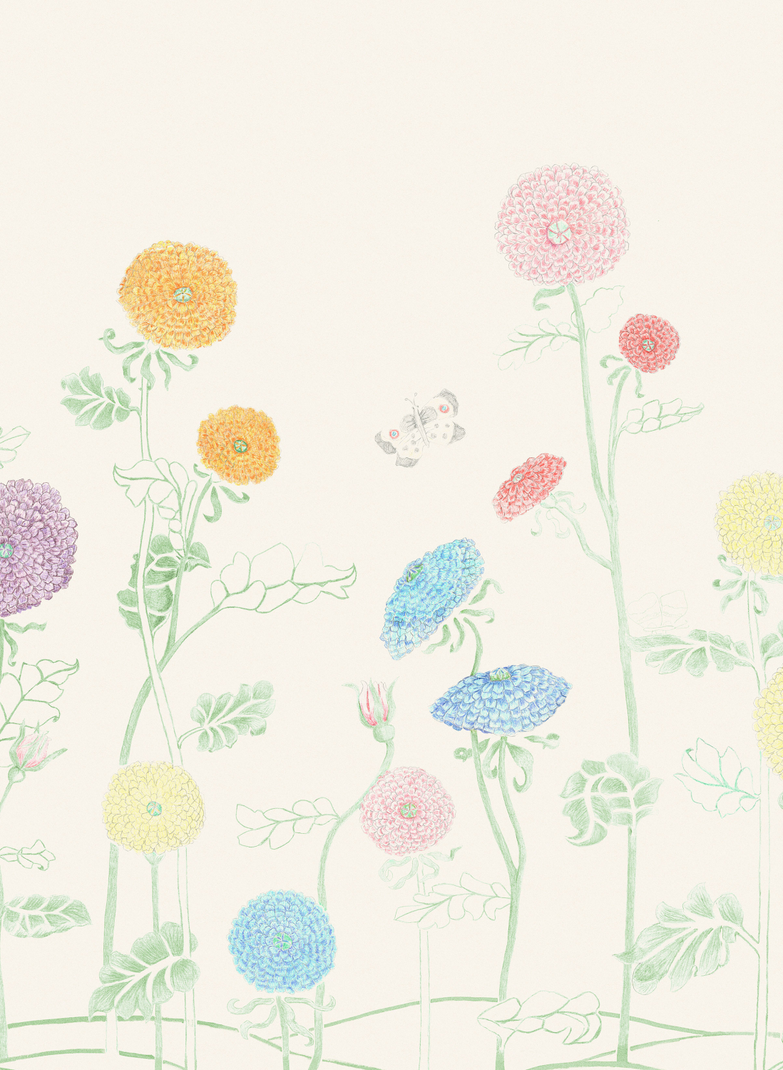 Wandbild Astrid Wilson Summer Aster - 9564W