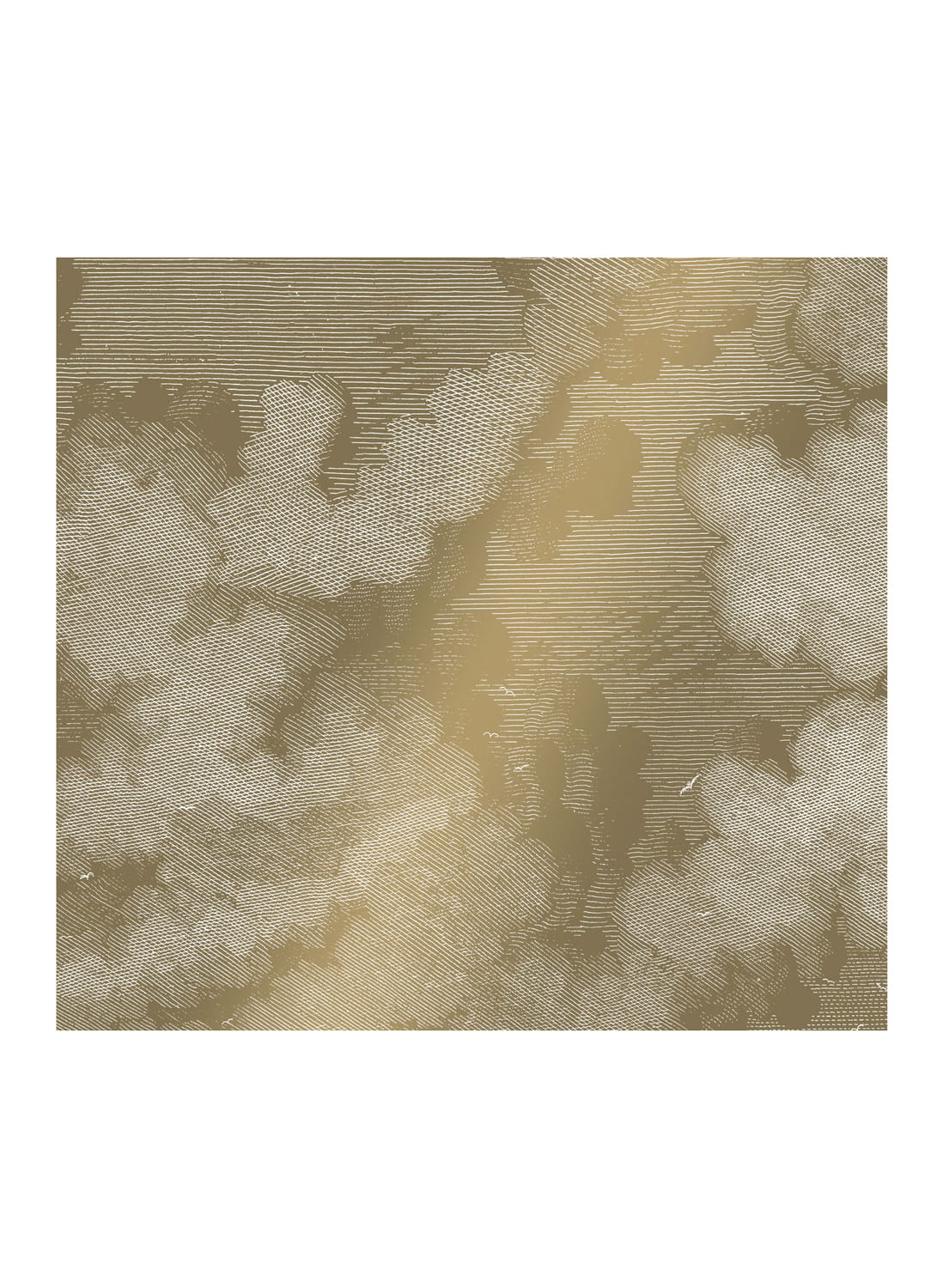 Wandbild Engraved Clouds Gold 2 - L
