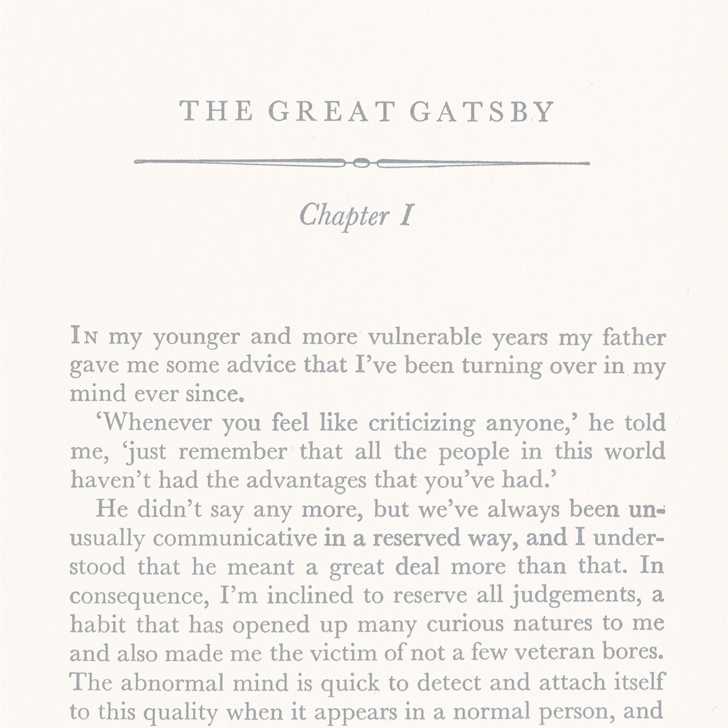 Wandbild Great Gatsby - Schgg