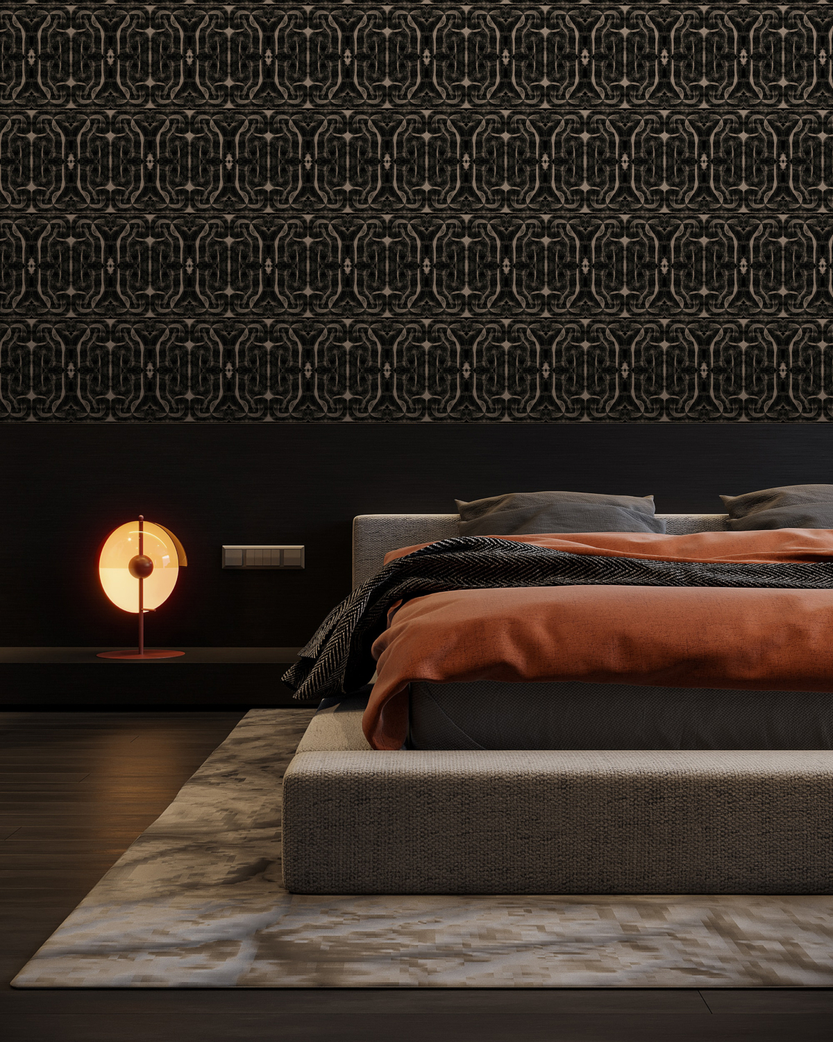 Tapete Infinity Strokes - Black
