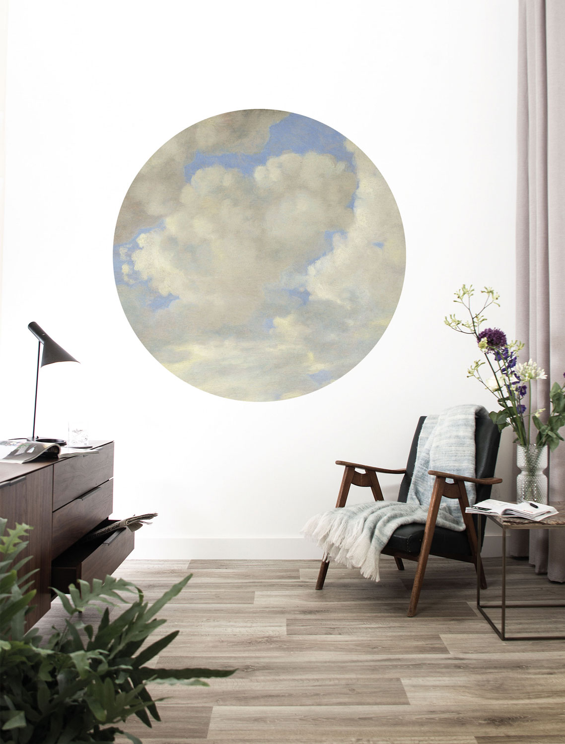 Wandbild Golden Age Clouds 4 Circle - S - 1.425m