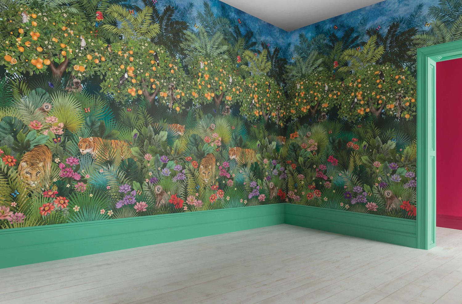Wandbild Tiger Grove - Multi