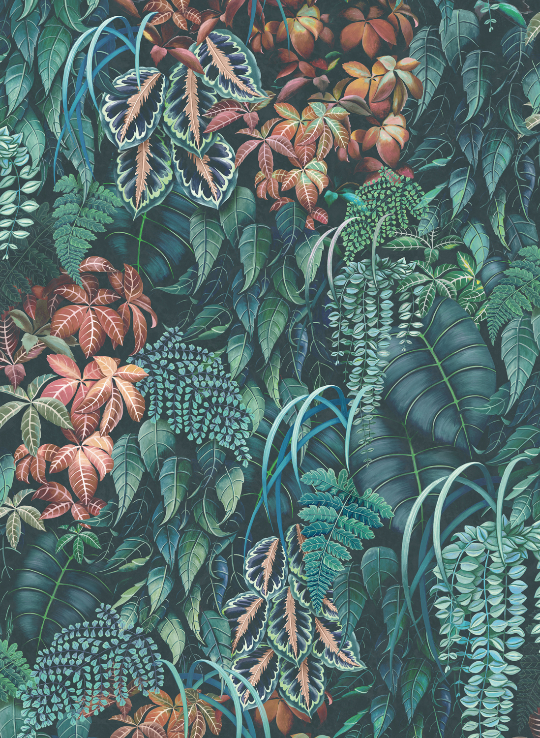 Tapete Green Wall - Peacock