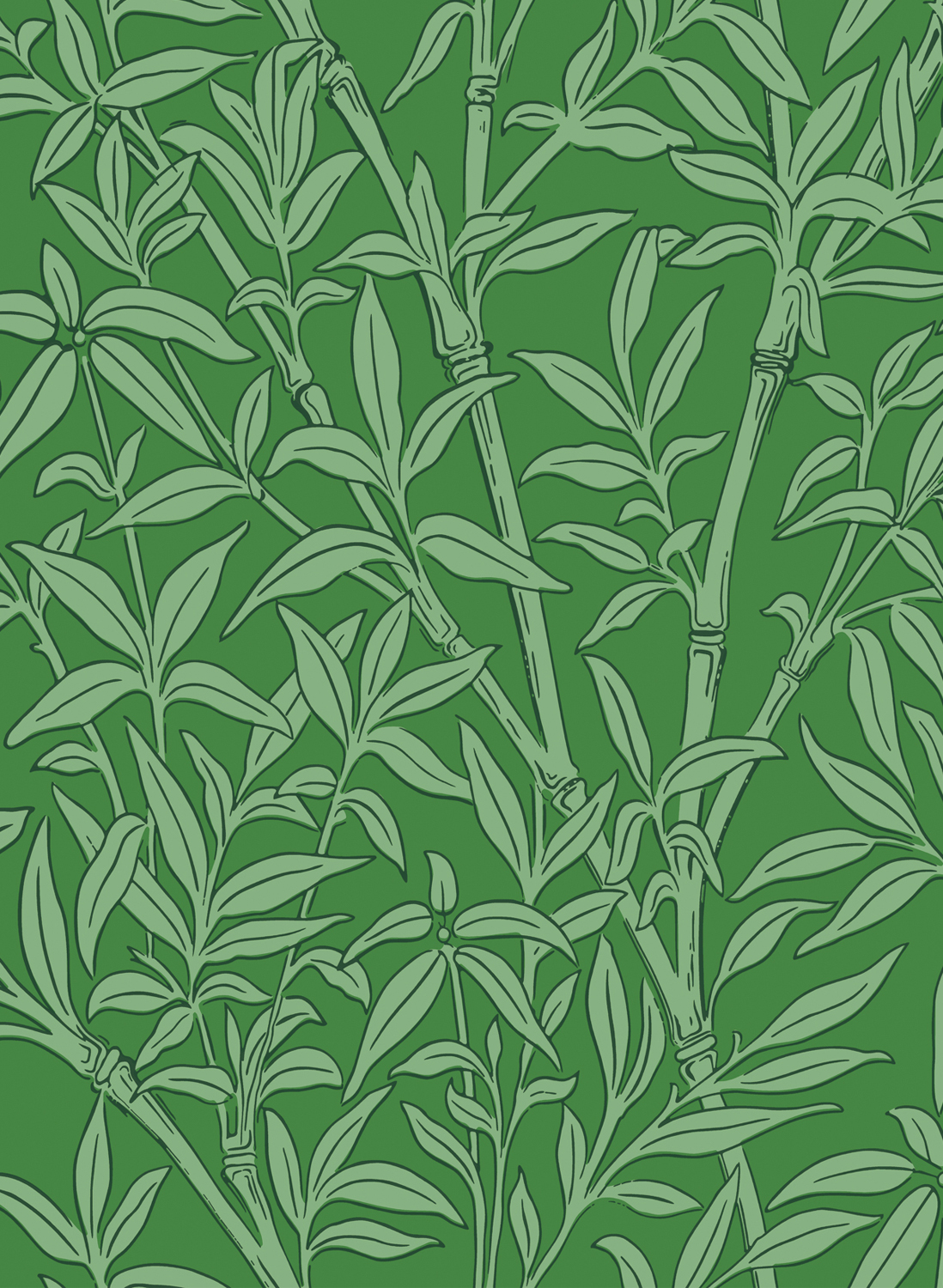 Tapete Bamboo Forest - Emerald