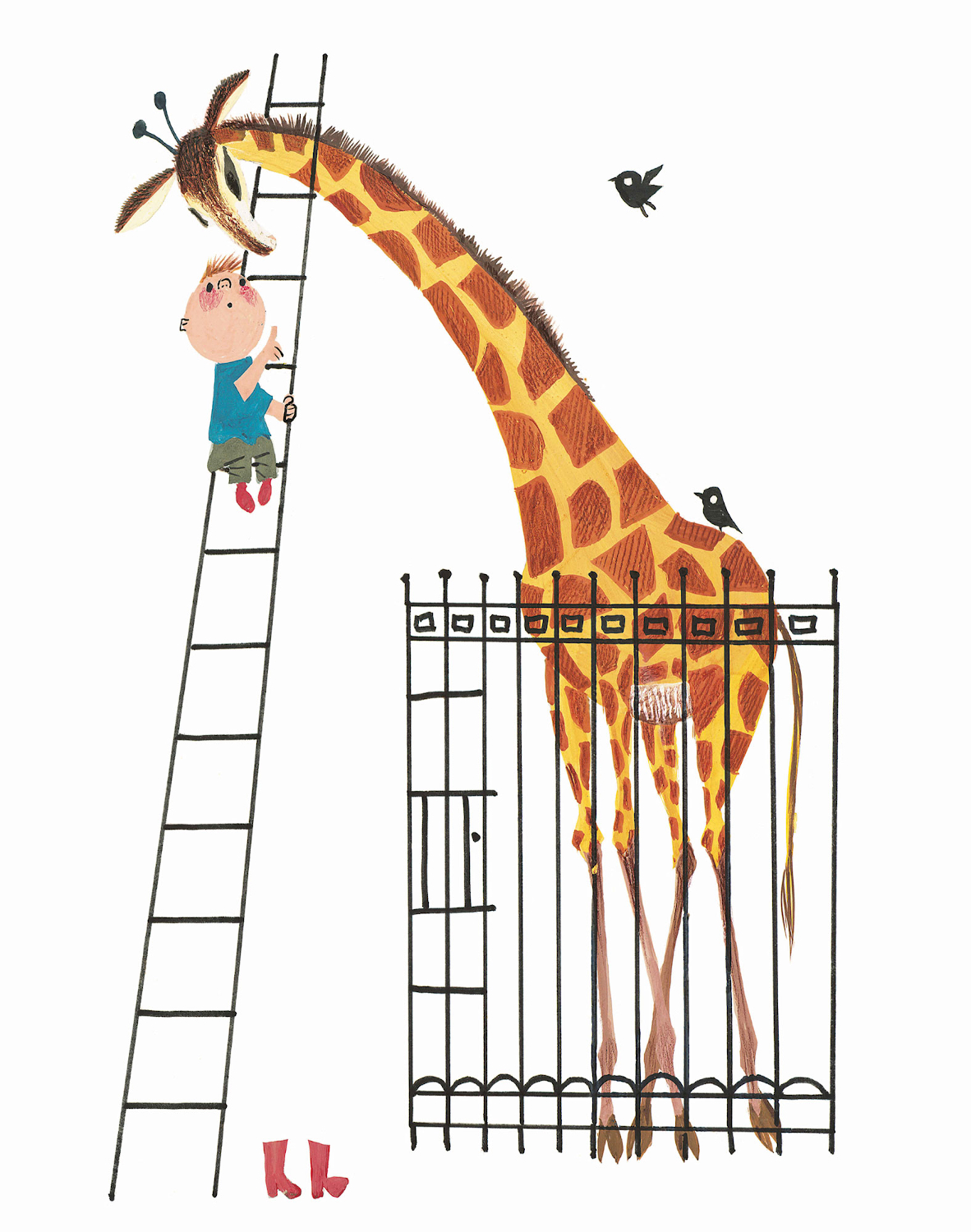Wandbild Giant Giraffe - Multicolor – 1.425m Breite