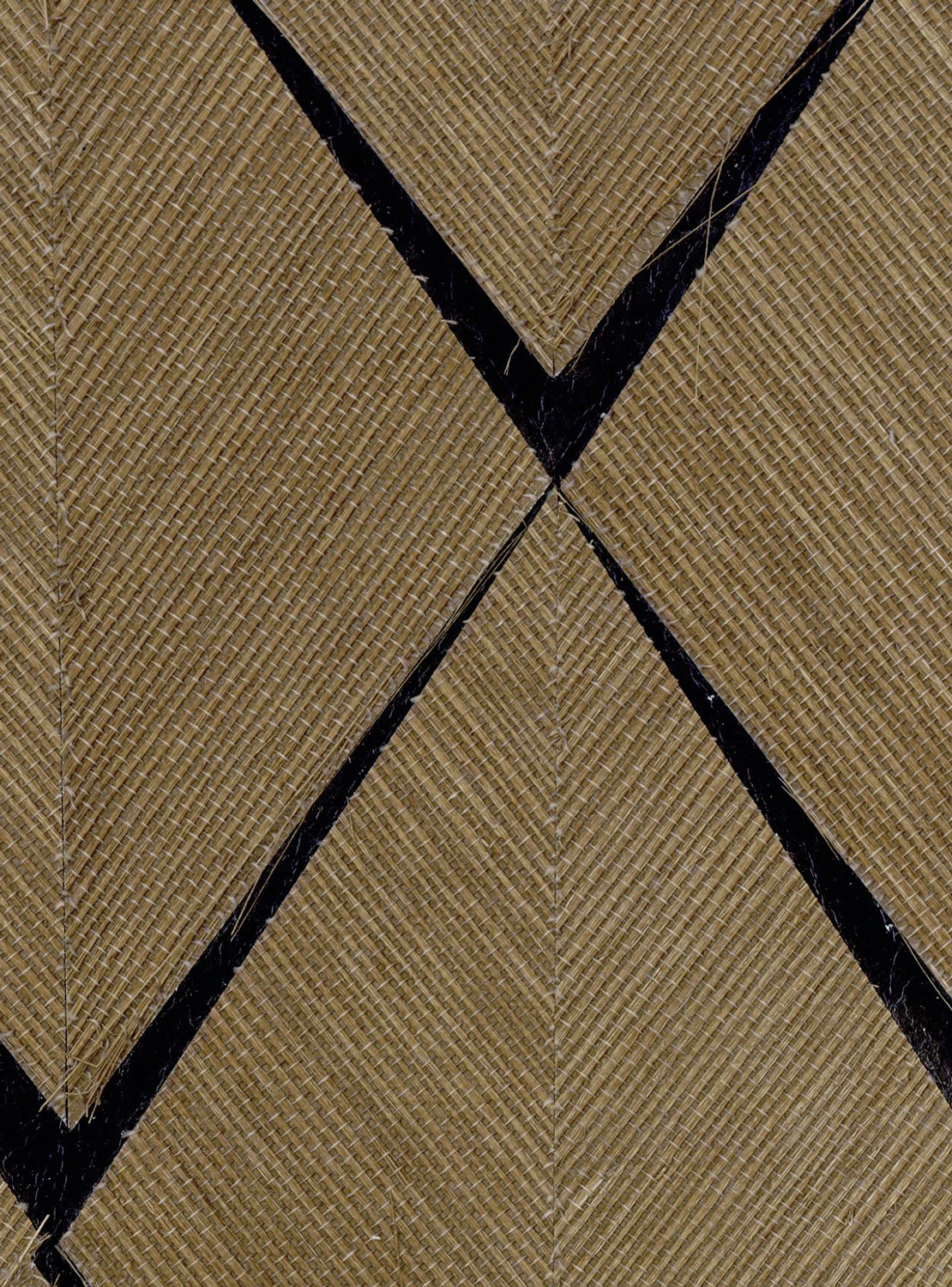 Tapete Sisal Losange - Tabac/ Noir