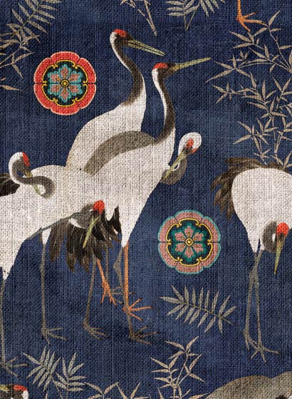 Tapete Tsuru - Indigo