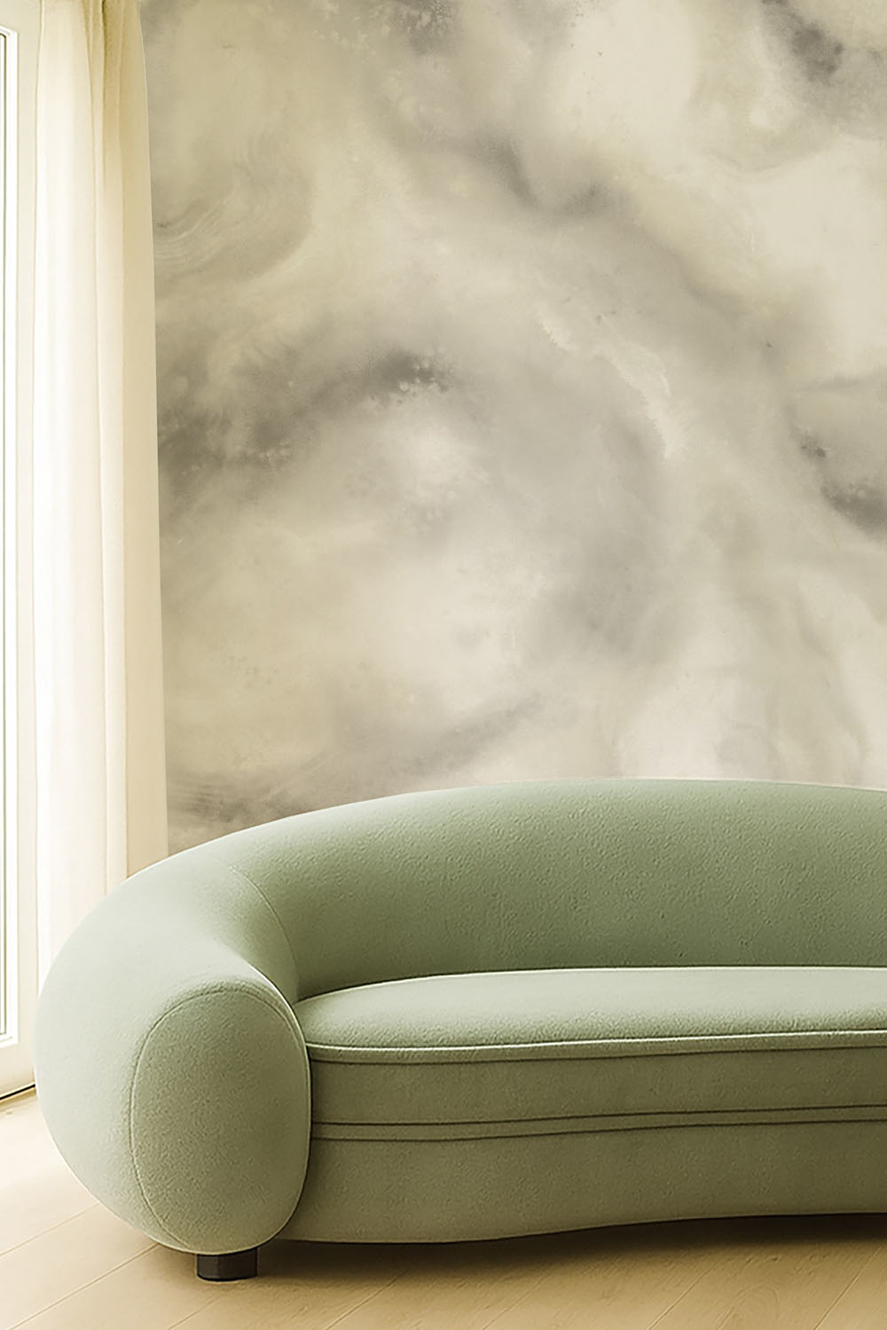 Wandbild Viento - Linen/ Mocha