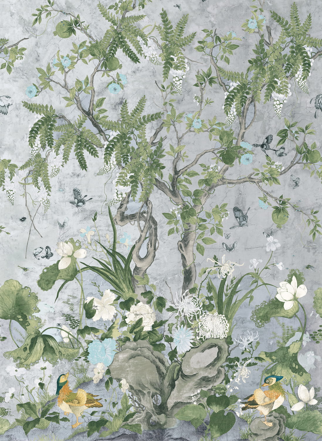 Wandbild Wild Wisteria - Metallic Silver