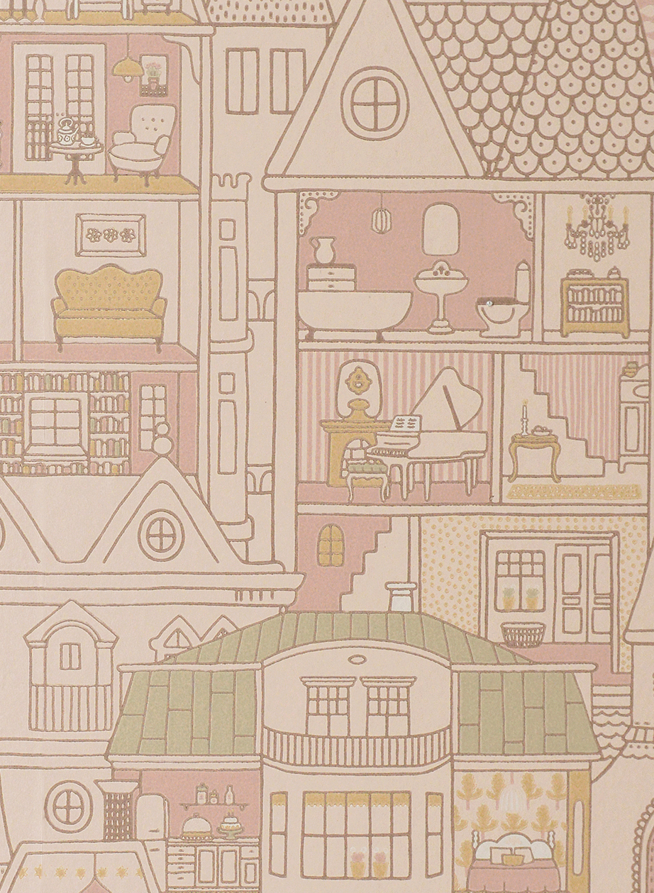 Tapete Dollhouse - Sunny Pink