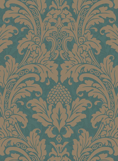 Tapete Blake - teal/ silver