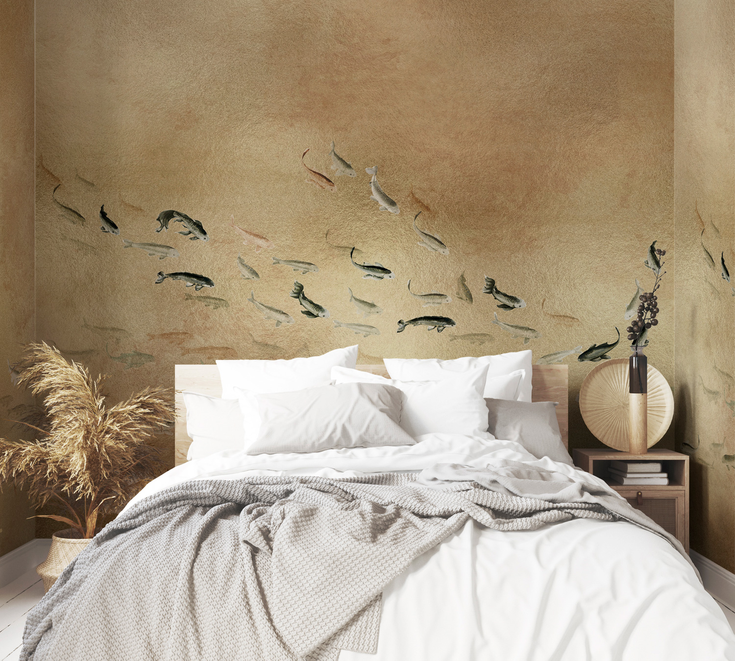 Wandbild Koi Metallics - Gold