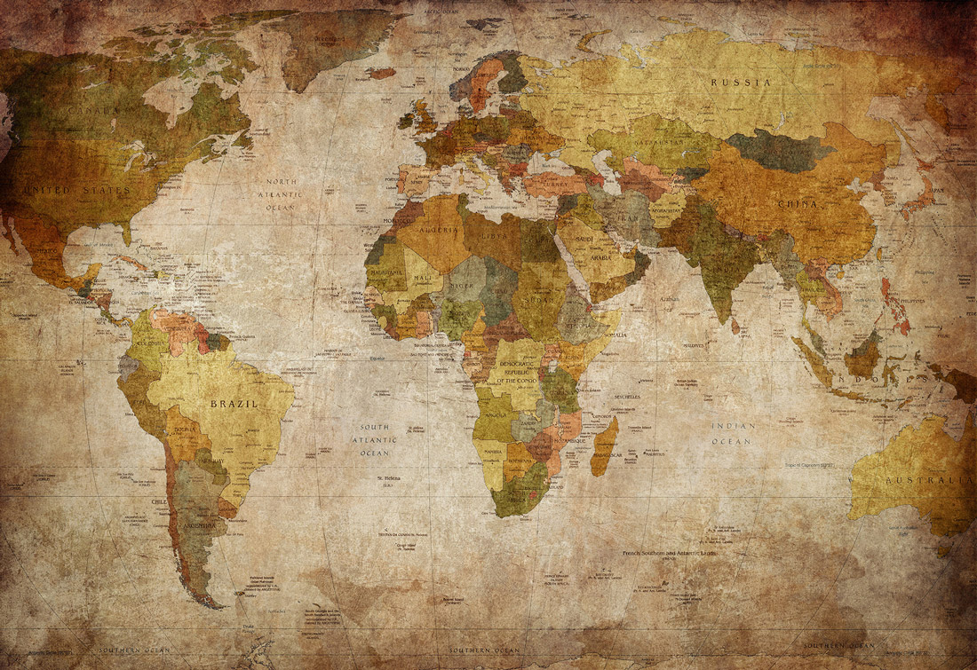 Wandbild World Map - Classic