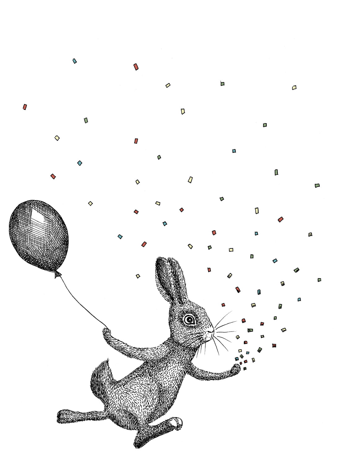 Wandbild Circus Animal Harriette - Black/ White