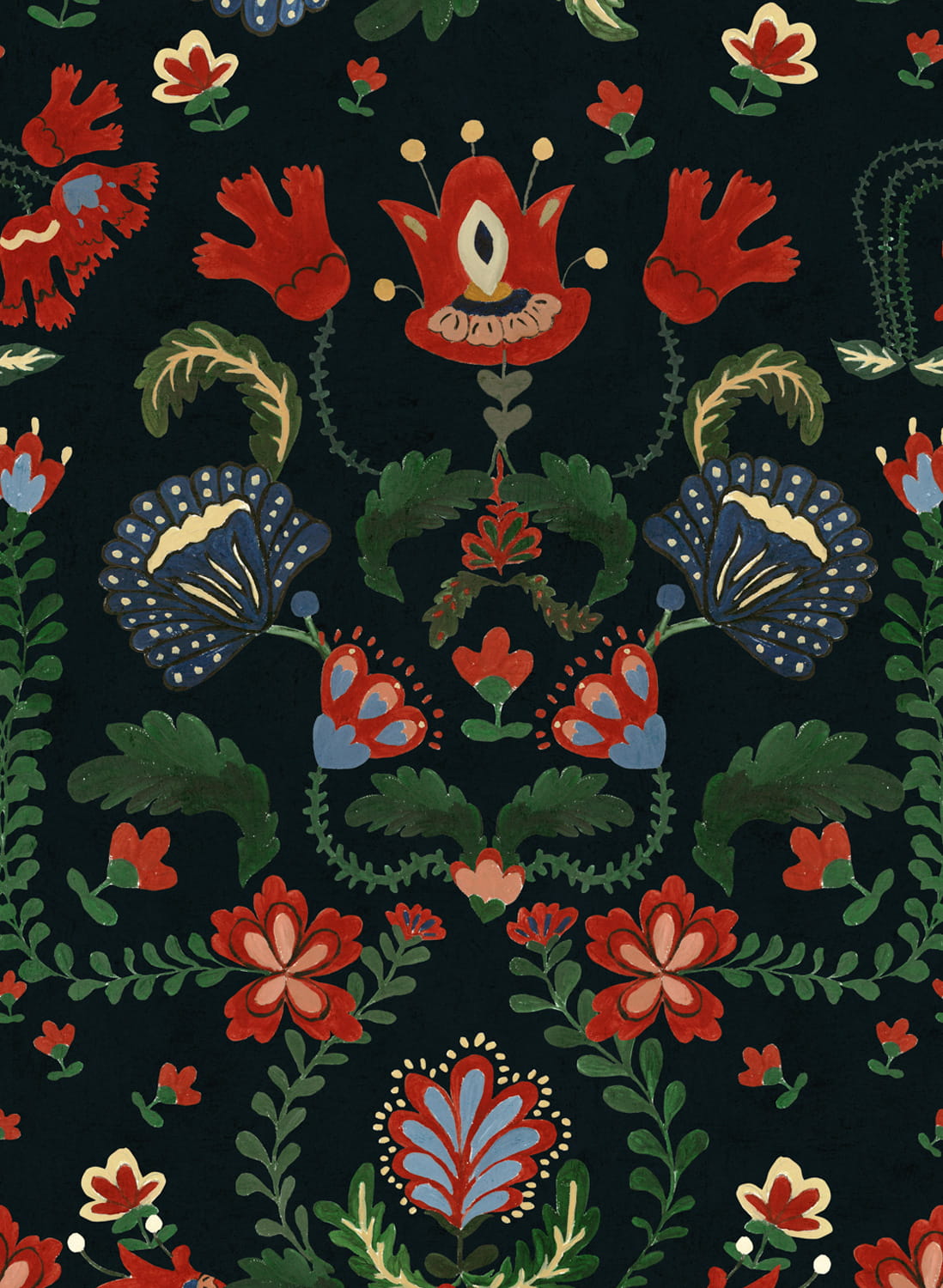 Tapete Zabola - Black/ Green/ Red/ Taupe