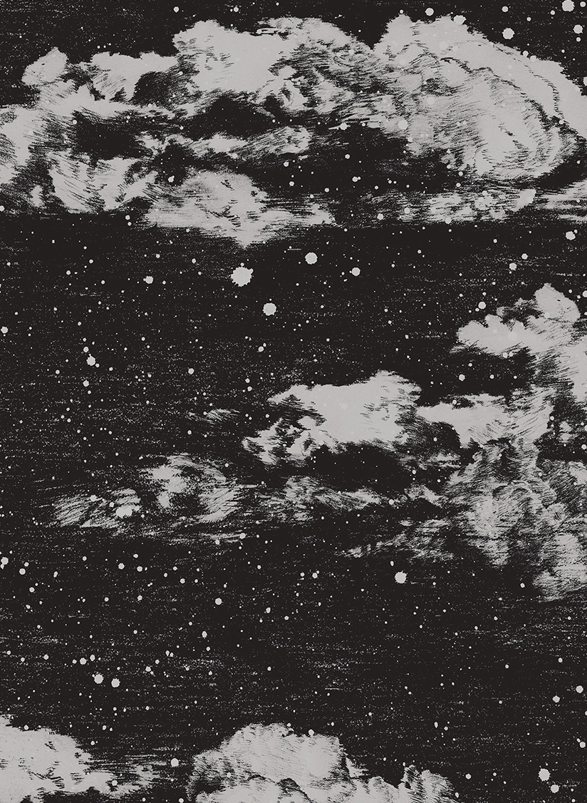 Tapete Clouds - Black
