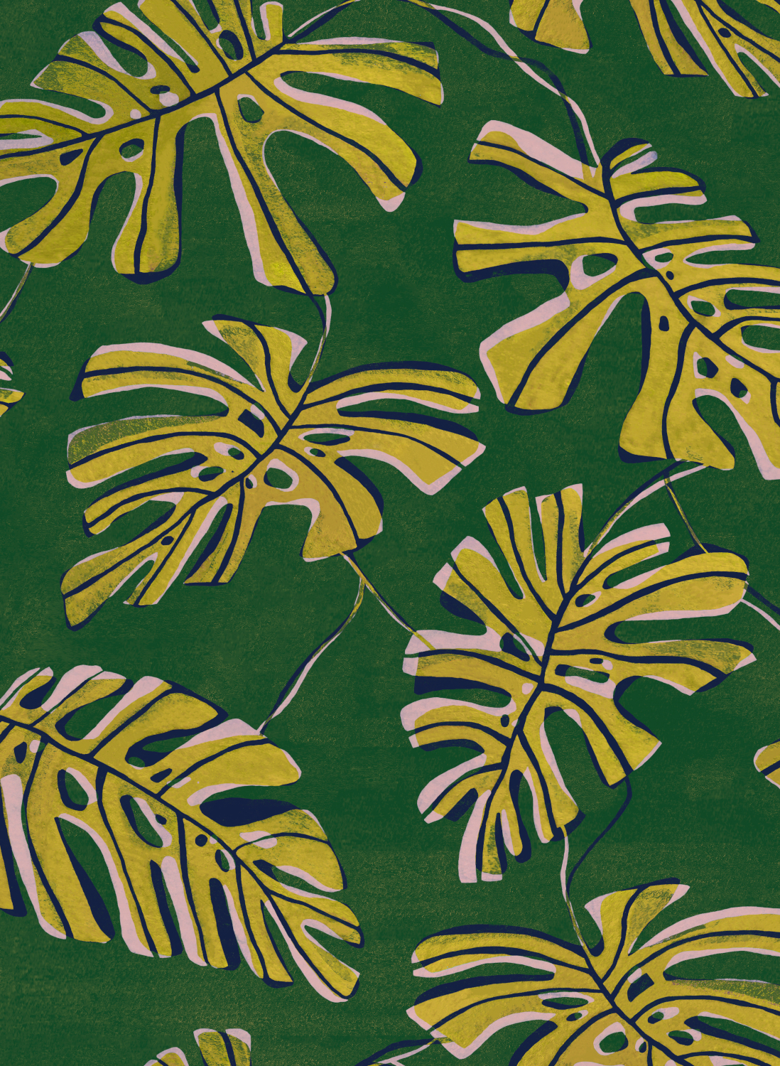 Papier peint Monstera - Verde