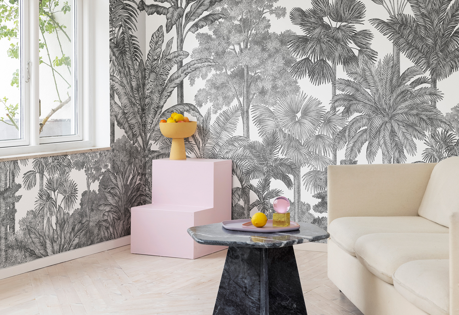 Wandbild Tropical Bellewood - Graphite