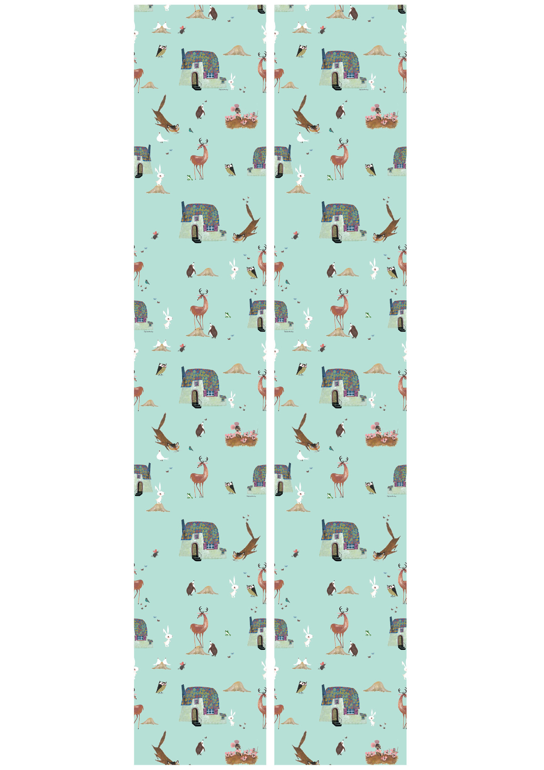 Tapete Forest Animals - Mint