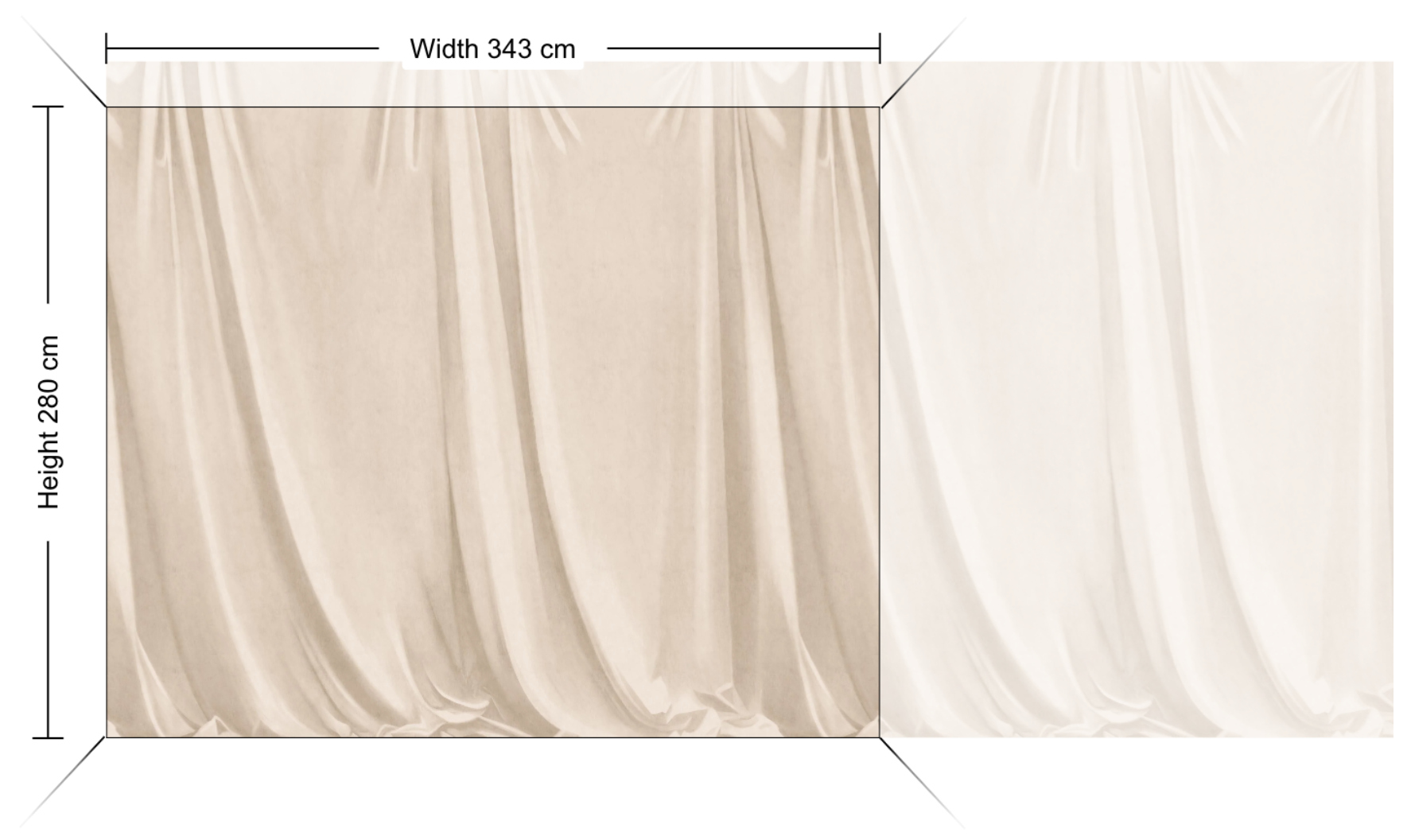 Carta da parati panoramica Drape - 9889W