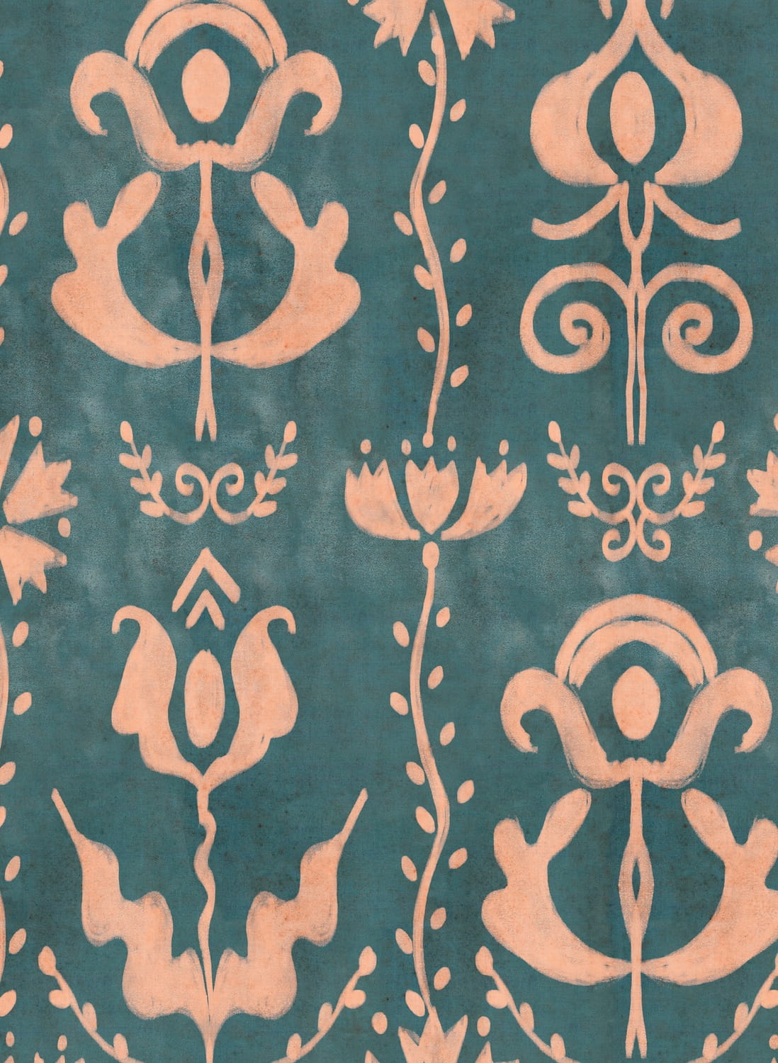 Tapete Grandma's Stencil - Milky Blue