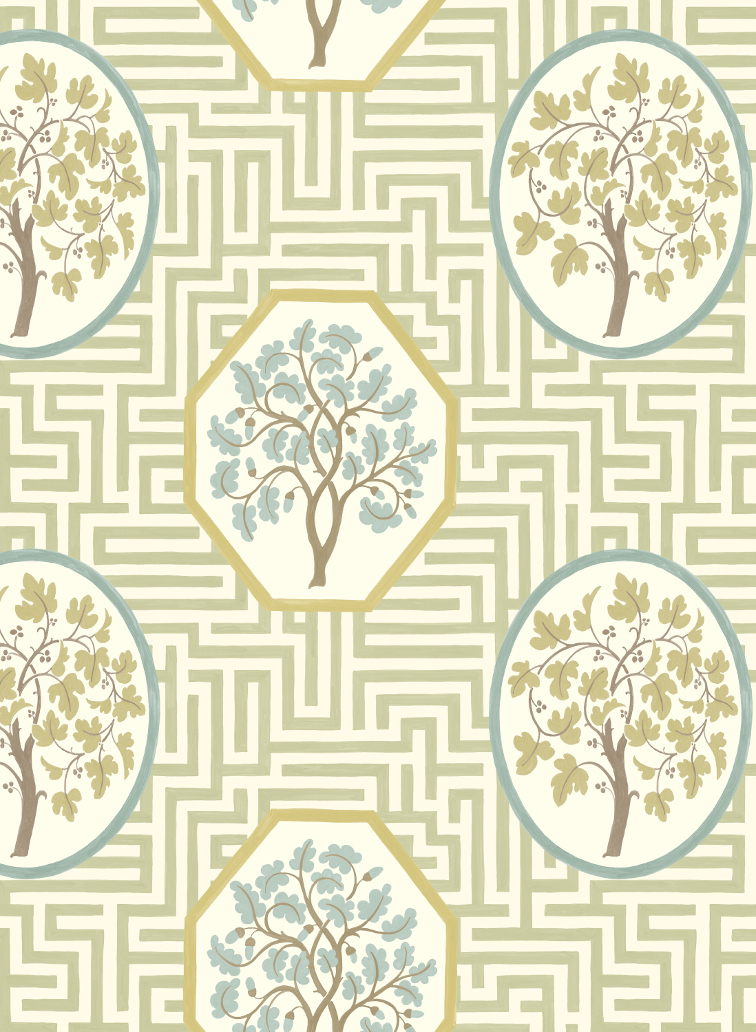 Tapete Royal Maze - Sage